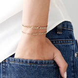 14k Gold Figaro Chain Bracelet Ferkos Fine Jewelry