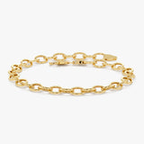 14k Oval Link Cable Chain Bracelet 14k Gold Ferkos Fine Jewelry