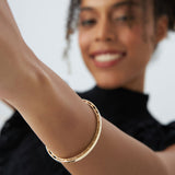 14K Milgrain Edge Gold Bangle Bracelet Ferkos Fine Jewelry