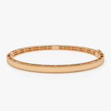 14K Milgrain Edge Gold Bangle Bracelet 14K Rose Gold Ferkos Fine Jewelry