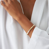 14k Double Row Dome Gold Bangle Bracelet Ferkos Fine Jewelry