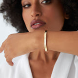 14k Double Row Dome Gold Bangle Bracelet Ferkos Fine Jewelry