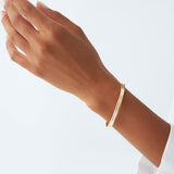 14k Double Row Dome Gold Bangle Bracelet Ferkos Fine Jewelry
