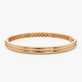 14k Double Row Dome Gold Bangle Bracelet 14K Rose Gold Ferkos Fine Jewelry