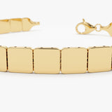 14k Gold Square Link Stacking Bracelet Ferkos Fine Jewelry