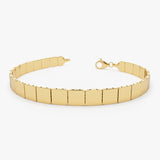 14k Gold Square Link Stacking Bracelet 14k Gold Ferkos Fine Jewelry