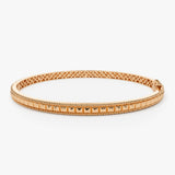 14k Pyramid Gold Bangle Bracelet 14K Rose Gold Ferkos Fine Jewelry