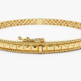 14k Pyramid Gold Bangle Bracelet Ferkos Fine Jewelry