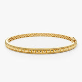 14k Pyramid Gold Bangle Bracelet 14K Gold Ferkos Fine Jewelry