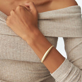 14k Chunky Ribbed Gold Bangle Bracelet Ferkos Fine Jewelry