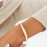 14K 7.5MM Classic Dome Gold Bangle Bracelet Ferkos Fine Jewelry