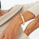 14K 7.5MM Classic Dome Gold Bangle Bracelet Ferkos Fine Jewelry