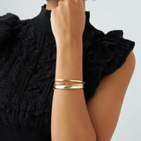 14k 3.5mm Dome Gold Bangle Bracelet  Ferkos Fine Jewelry