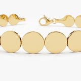 14K Gold 6.5MM Wide Round Link Bracelet Ferkos Fine Jewelry