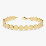 14K Gold 6.5MM Wide Round Link Bracelet 14K Gold Ferkos Fine Jewelry