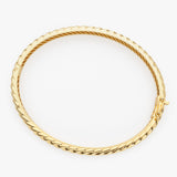 14K Twist Rope Dainty Cable Bangle Ferkos Fine Jewelry
