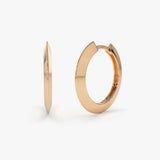 14k Rose Gold Flat Hoop Earrings Ferkos Fine Jewelry