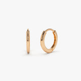 14k Rose Gold Mini Plain Huggies Ferkos Fine Jewelry