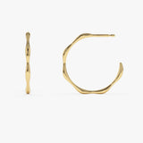 14k Large Wave Hoop Earrings Ferkos Fine Jewelry