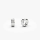 14K Chunky Gold Huggies 14K White Gold Ferkos Fine Jewelry