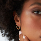 14k Unique Spiral C-Hoop Earring Ferkos Fine Jewelry