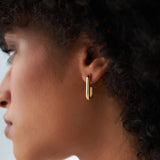 14k Bold Paper Clip Hoop Earrings Ferkos Fine Jewelry