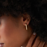 14k Bold Paper Clip Hoop Earrings Ferkos Fine Jewelry