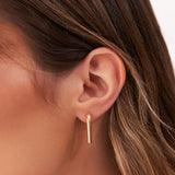 14k Bold Paper Clip Hoop Earrings Ferkos Fine Jewelry