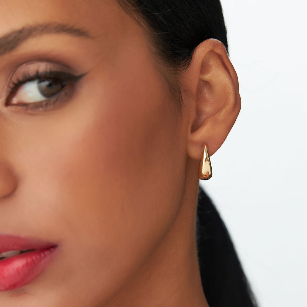 14K Gold Teardrop Hoop Earrings 14K Solid Gold Rings Ferko s 14k-gold-teardrop-hoop-earrings-14k-solid-gold-rings-ferko-s