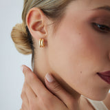 14k Solid Gold Twin C Hoops Ferkos Fine Jewelry