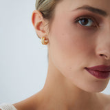 14k Solid Gold Twin C Hoops Ferkos Fine Jewelry