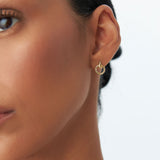 14k Dainty Circle Drop Earrings Ferkos Fine Jewelry