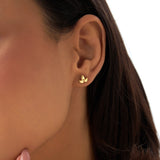14K Trio Petal Stud Earrings Ferkos Fine Jewelry