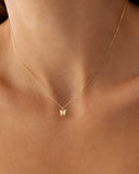 14k Mini Butterfly Charm Necklace Ferkos Fine Jewelry