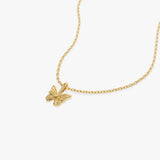 14k Mini Butterfly Charm Necklace Ferkos Fine Jewelry