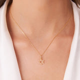 14K Plain Gold Star Of David Necklace Ferkos Fine Jewelry