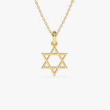 14K Plain Gold Star Of David Necklace 14K Gold Ferkos Fine Jewelry