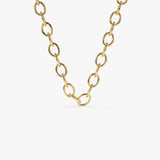 14k Oval Link Cable Chain Necklace 14k Gold Ferkos Fine Jewelry