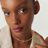 14K Gold Rolo Paperclip Chain Necklace Ferkos Fine Jewelry