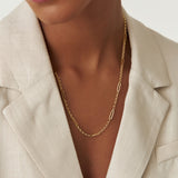 14K Gold Rolo Paperclip Chain Necklace Ferkos Fine Jewelry