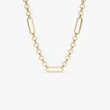 14K Gold Rolo Paperclip Chain Necklace 14k Gold Ferkos Fine Jewelry