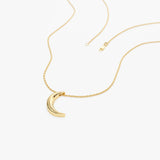 14K Half Moon Crescent Charm Necklace Ferkos Fine Jewelry