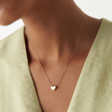 14k Puffed Heart Slider Necklace Ferkos Fine Jewelry