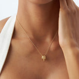 14k Three Ring Eternity Circle Necklace Ferkos Fine Jewelry