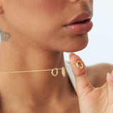 14k Three Ring Eternity Circle Necklace Ferkos Fine Jewelry