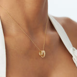 14k Three Ring Eternity Circle Necklace Ferkos Fine Jewelry