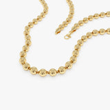 14K Gold 5 MM Bead Necklace Ferkos Fine Jewelry