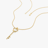 14K Heart Key Necklace Ferkos Fine Jewelry