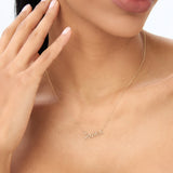 14K Wire Script Custom Name Necklace Ferkos Fine Jewelry