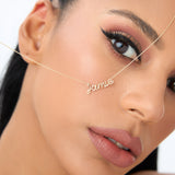 14K Wire Script Custom Name Necklace Ferkos Fine Jewelry